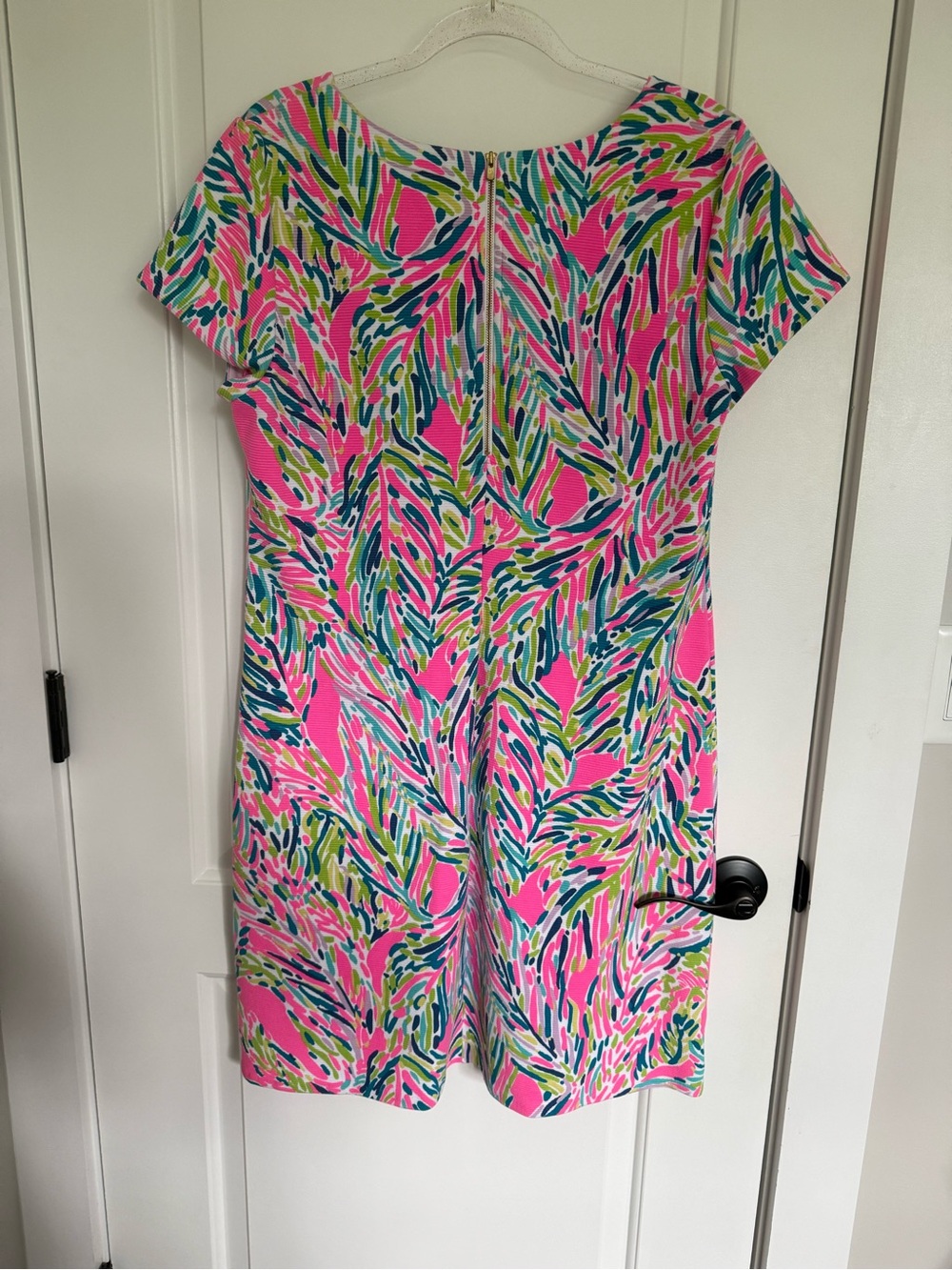 Lily Pulitzer Layton Multi Palm Reader Ottoman Stretch shift dress XL - Picture 2 of 9
